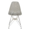 Καρέκλα Adelle pakoworld PP διάφανο γκρι-inox πόδι 46x55x81εκ