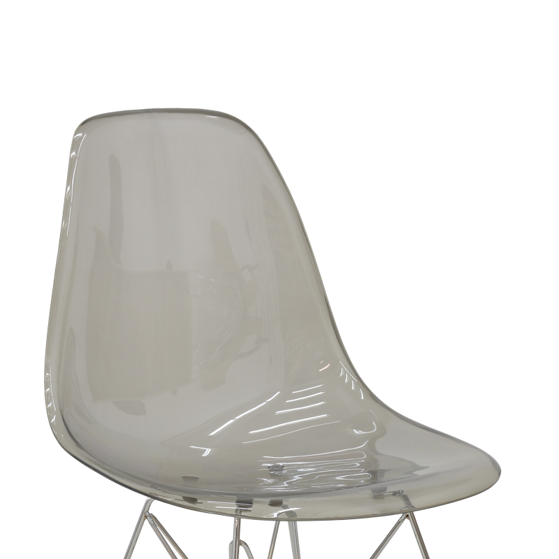Chair Adelle pakoworld PP pet clear grey-inox leg 46x55x81cm Chair Adelle pakoworld PP pet clear grey-inox leg 46x55x81cm