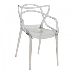 Chair Ramsei pakoworld PC clear 55x53x84cm Chair Ramsei pakoworld PC clear 55x53x84cm