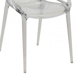 Chair Ramsei pakoworld PC clear 55x53x84cm Chair Ramsei pakoworld PC clear 55x53x84cm