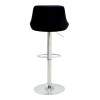 Bar stool Boronez pakoworld height adjustable black pu-chrome base 47x49x112cm