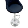 Bar stool Boronez pakoworld height adjustable black pu-chrome base 47x49x112cm