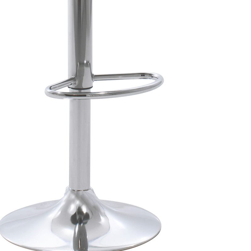 Bar stool Butterfly pakoworld height adjustable white pu-chrome base 47x47x100cm Bar stool Butterfly pakoworld height adjustable white pu-chrome base 47x47x100cm