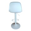 Bar stool Louser pakoworld height adjustable white pp with cushion-white metal base 44x46x114cm