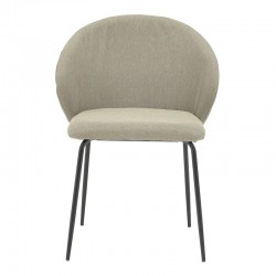 Chair Olympian pakoworld grey-beige fabric-black metal leg 50x55x83cm Chair Olympian pakoworld grey-beige fabric-black metal leg 50x55x83cm