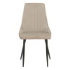 Καρέκλα Azori pakoworld γκρι-μπεζ βελούδο-πόδι μαύρο μέταλλο 49x55x85εκ