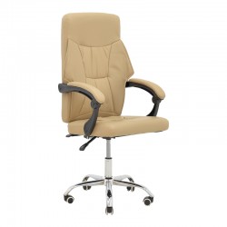 Manager office chair Glorin pakoworld beige pu 60x68x128cm Manager office chair Glorin pakoworld beige pu 60x68x128cm