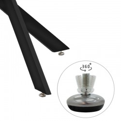 Antoro pakoworld table glass and metal legs in black shade D80x75cm Antoro pakoworld table glass and metal legs in black shade D80x75cm