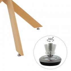 Antoro pakoworld table glass and metal legs in a natural shade D80x75cm Antoro pakoworld table glass and metal legs in a natural shade D80x75cm