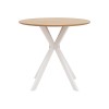 Table Xuson pakoworld natural mdf-white metal legs D80x75cm