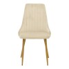 Chair Azori pakoworld velvet beige fabric with natural color metal leg 49x55x85cm