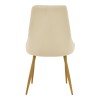 Chair Azori pakoworld velvet beige fabric with natural color metal leg 49x55x85cm
