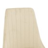 Chair Azori pakoworld velvet beige fabric with natural color metal leg 49x55x85cm