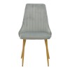 Chair Azori pakoworld velvet grey fabric with natural color metal leg 49x55x85cm