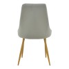 Chair Azori pakoworld velvet grey fabric with natural color metal leg 49x55x85cm