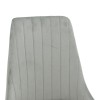 Chair Azori pakoworld velvet grey fabric with natural color metal leg 49x55x85cm