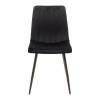Καρέκλα Noor pakoworld μαύρο βελούδο με πόδι μετάλλου σε μαύρη απόχρωση 44x53x86εκ