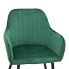 Armchair Noor pakoworld green velvet fabric with black color metal leg 58x58x86cm