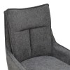 Armchair Konelian pakoworld dark grey farbric with black color metal leg 54x63x88cm