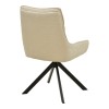 Rotatable armchair Konelian pakoworld beige farbric with black color metal leg 54x63x88cm