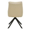 Rotatable armchair Konelian pakoworld beige farbric with black color metal leg 54x63x88cm