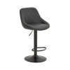 Boronez pakoworld folding bar stool black pu-with black base 47x49x112cm