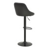 Boronez pakoworld folding bar stool black pu-with black base 47x49x112cm