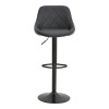 Boronez pakoworld folding bar stool black pu-with black base 47x49x112cm
