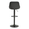 Boronez pakoworld folding bar stool black pu-with black base 47x49x112cm