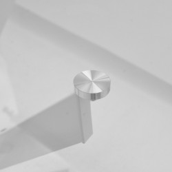 Antoro pakoworld table glass and metal legs in white shade D100x75cm