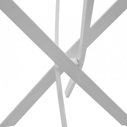 Antoro pakoworld table glass and metal legs in white shade D100x75cm