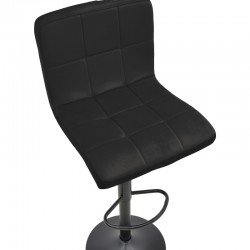 Bar stool Remina pakoworld height adjustable black velvet-black matt base 44x44x112cm Bar stool Remina pakoworld height adjustable black velvet-black matt base 44x44x112cm