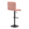 Bar stool Remina pakoworld height adjustable rotten apple velvet-black matt base 44x44x112cm