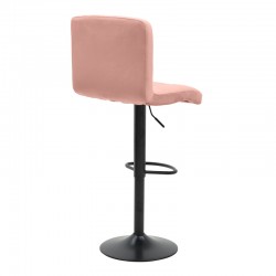 Bar stool Remina pakoworld height adjustable rotten apple velvet-black matt base 44x44x112cm Bar stool Remina pakoworld height adjustable rotten apple velvet-black matt base 44x44x112cm