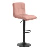 Bar stool Remina pakoworld height adjustable rotten apple velvet-black matt base 44x44x112cm