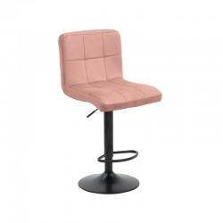 Bar stool Remina pakoworld height adjustable rotten apple velvet-black matt base 44x44x112cm Bar stool Remina pakoworld height adjustable rotten apple velvet-black matt base 44x44x112cm