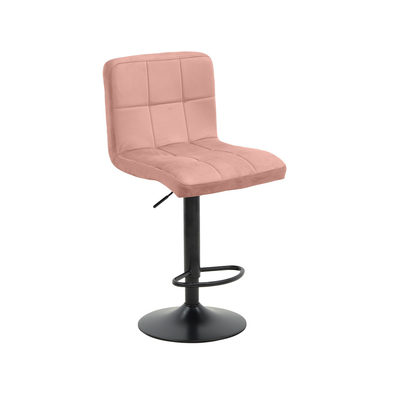 Bar stool Remina pakoworld height adjustable rotten apple velvet-black matt base 44x44x112cm Bar stool Remina pakoworld height adjustable rotten apple velvet-black matt base 44x44x112cm