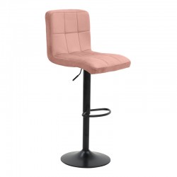 Bar stool Remina pakoworld height adjustable rotten apple velvet-black matt base 44x44x112cm Bar stool Remina pakoworld height adjustable rotten apple velvet-black matt base 44x44x112cm
