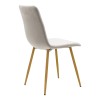 Noor chair pakoworld velvet grey - legs in natural shade 44x53x86cm