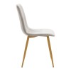 Noor chair pakoworld velvet grey - legs in natural shade 44x53x86cm