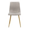 Noor chair pakoworld velvet grey - legs in natural shade 44x53x86cm