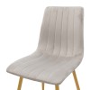 Noor chair pakoworld velvet grey - legs in natural shade 44x53x86cm