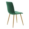 Noor chair pakoworld velvet green - legs in natural shade 44x53x86cm