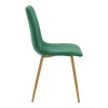 Noor chair pakoworld velvet green - legs in natural shade 44x53x86cm