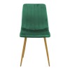 Noor chair pakoworld velvet green - legs in natural shade 44x53x86cm