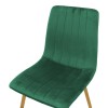 Noor chair pakoworld velvet green - legs in natural shade 44x53x86cm
