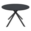 Table Xuson pakoworld black mdf and metal legs D120x75cm
