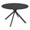 Table Xuson pakoworld black mdf and metal legs D120x75cm