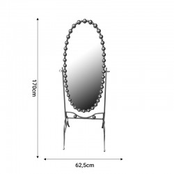 Mirror Present Inart black metallic 63.5x50x171cm Mirror Present Inart black metallic 63.5x50x171cm