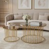 Coffee tables Boron Inart gold set 2pcs metal